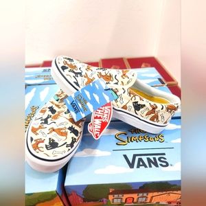 Vans Boy/Girl's Classic The Simpsons Family Pets Slip On Skate Shoes-NEW
